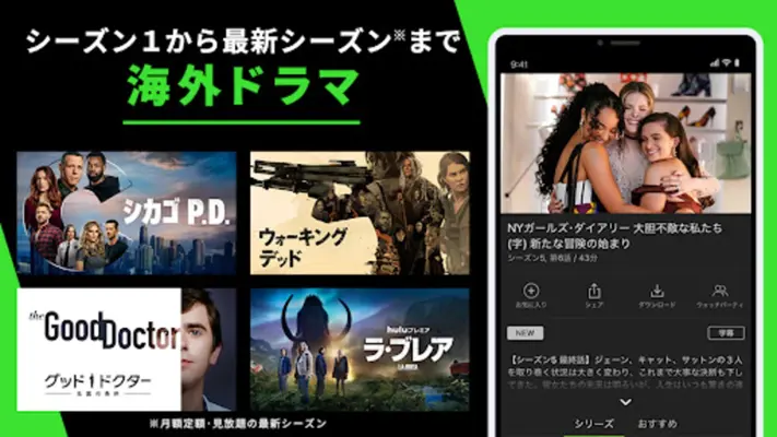 Hulu / フールー　人気ドラマ・映画・アニメなどが見放題 android App screenshot 14